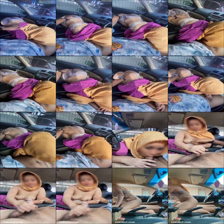 Jilbab Kuning Nyepong Kocokin Otong Lanjut Ngewe di Mobil