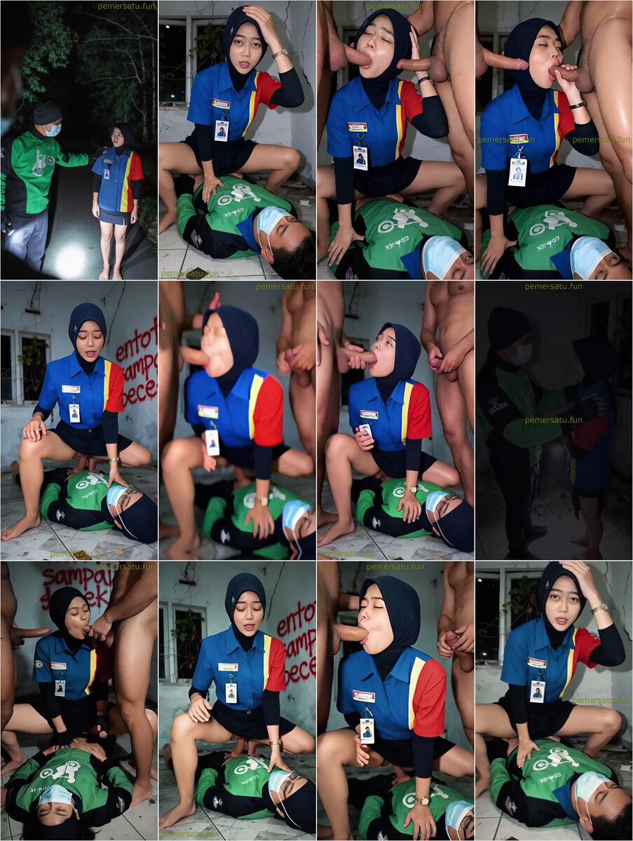 hijab indomaret ketemu ojol dihutan dientot keenakan