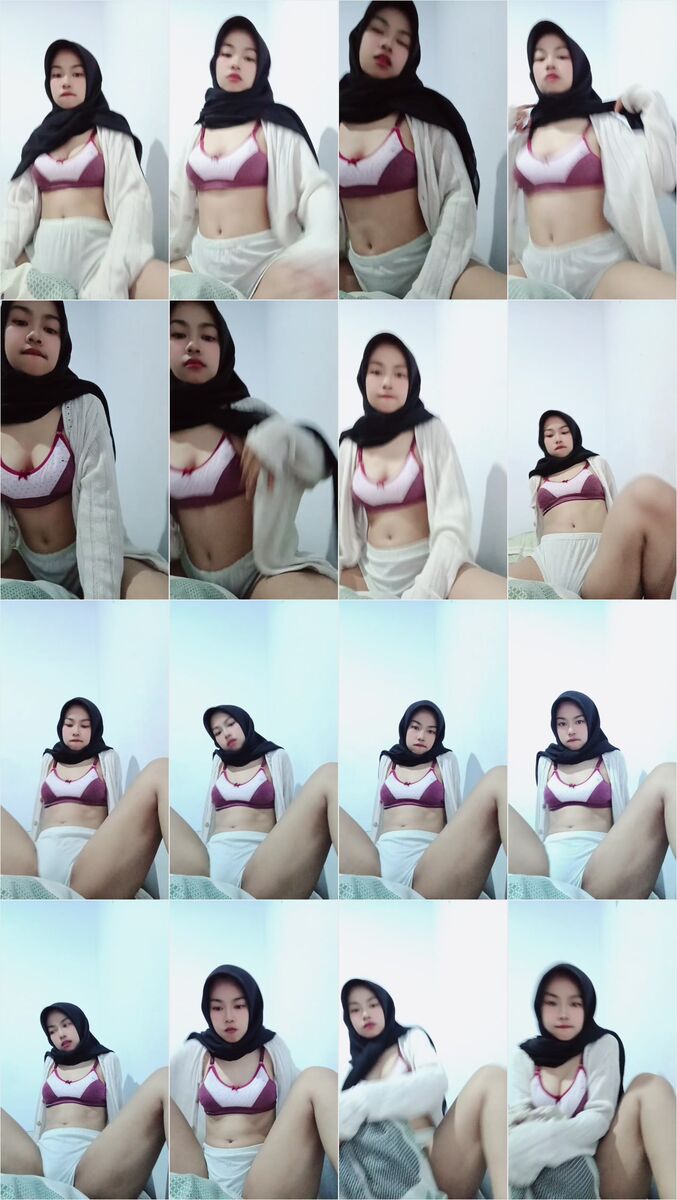 mahasiswi hijab imut belajar ngewe